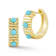 Rachel Zoe Lab-Created Turquoise Ribbed Hoop Earrings in 14K Gold Over
Sterling Silver
