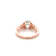 8x6mm Oval Aquamarine and White CZ 18K Rose Gold Over Sterling Silver
Ring, 1.16ctw