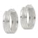Sterling Silver Polished Textured 7.5x25mm Hoop Earrings