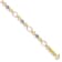 14K Yellow, White and Rose Gold Polished Diamond-cut Ovals and Donut
Beads Bracelet
