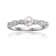 Freshwater Pearl with Moissanite Accents Rhodium Over Sterling Silver Ring