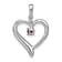 Rhodium Over 14k White Gold Garnet and Diamond Heart Pendant