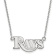 Rhodium Over Sterling Silver MLB LogoArt Tampa Bay Rays Pendant Necklace
