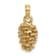 14k Yellow Gold 3D Textured Pinecone Charm