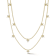 Rachel Zoe Double Layered Beaded Charm Necklace in 14K Gold Over
Sterling Silver