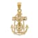 14K Yellow and White Gold Mariners Cross Pendant