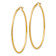 14k Yellow Gold 2 3/16" Diamond-Cut Round Tube Hoop Earrings