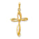 10k Yellow Gold and Rhodium Over 10k Yellow Gold Diamond Cross Pendant