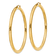 14k Yellow Gold Polished 2 9/16" Tube Hoop Earrings