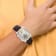 Charles Hubert Men's Two-tone IP-plated Leather 38x46mm Dual Time Watch