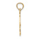 14k Yellow Gold Polished and Textured Snow Skis, Boot and Pole Charm