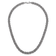 Rhodium Over Sterling Silver 7.5mm Hollow Byzantine 16 inch Necklace