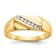 14K Yellow Gold Lab Grown Diamond Men's Ring