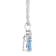 7x5mm Pear Shape Aquamarine with Diamond Accents 14k White Gold Pendant
With Chain