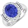 4.26ctw Violet Tanzanite and Diamond 14K White Gold Halo Ring