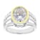 Two-Tone Moissanite Oval Solitaire Ring In 14K Gold And
Platinum-Enhanced Sterling Silver 4.20ct DEW