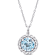 3.50ctw Sky Blue Topaz Halo Pendant with Chain in Sterling Silver