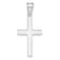 Rhodium Over 14k White Gold Polished Cross Pendant