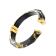 14K Yellow Gold Over Sterling Silver Thin Faceted Acrylic Bangle
Bracelet in Carnelian Red