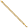 14k Yellow Gold 6.5mm Diamond-Cut Double Link Charm Bracelet