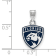 Rhodium Over Sterling Silver NHL LogoArt Florida Panthers Small Enamel Pendant