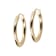 18K Yellow Gold Over Sterling Silver Fancy Pave' & Polished
1-1/2" Oval Hoop Earrings