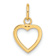 14k Yellow Gold Polished Cut-out Heart Pendant