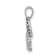 Rhodium Over 14k White Gold Diamond and Sapphire Double Heart Pendant
