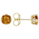 Citrine And White Zircon Asscher Stud Earrings In 18K Gold Over Sterling
Silver 1.92ctw