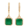 12.18 Ctw Emerald and 0.74 Ctw White Diamond Earring in 14K YG