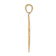 14k Yellow Gold Polished and Textured Feather Pendant