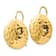 14k Yellow Gold Hammered Circle Dangle Earrings