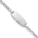 Rhodium Over 14k White Gold Oval Figaro Link ID Bracelet