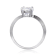 Rhodium Over Sterling Silver White Topaz Solitaire Ring 2.50ct
