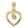 14k Yellow Gold Polished Heart Diamond Pendant