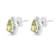 Green Peridot Pear shaped Teardrop Stud Earrings For Women