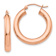 14k Rose Gold 1/1" Polished Tube Hoop Earrings