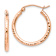 14k Rose Gold Diamond-Cut Polished 13/16" Hoop Earrings