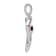 Rhodium Over 14k White Gold Garnet and Diamond Heart Pendant