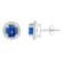 6mm Round Created Sapphire And Created White Sapphire 10k White Gold
Halo Stud Earrings