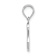 Rhodium Over 14k White Gold Polished Script Letter S Initial Pendant