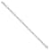 14K White Gold Polished Flat Oval Link Bracelet