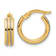 14k Yellow Gold and 14k White Gold Polished and Diamond-Cut 9/16"
Hoop Earrings