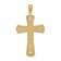 14k Yellow Gold Diamond-Cut Textured Filigree Cross Pendant
