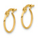 14k Yellow Gold Polished 9/16" Knife Edge Hoop Earrings