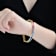 Multi-Color CZ Rectangle Bangle Bracelet In 14K Gold Over Brass