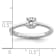 Rhodium Over 14K White Gold Lab Grown Diamond Engagement Ring