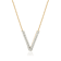 Lab-Grown Diamond Initial V Necklace In 14K Gold Over Sterling Silver 0.50ctw