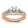 14K Two-tone Lab Grown Diamond VS/SI GH, Complete Engagement Ring 0.71ctw