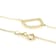 Sideways Initial D Necklace In Solid 14K Yellow Gold 18 Inch